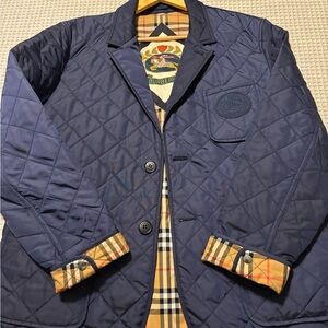 Burberry Blue Quilted Men's Jacket